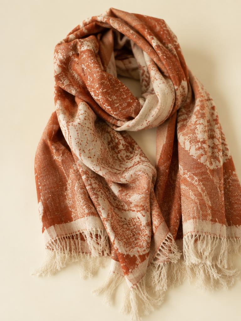 Foulard imprimé Rouille