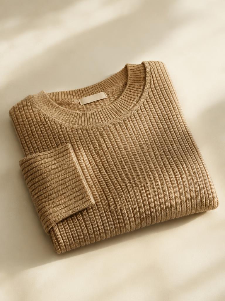 Pull côtelé Camel